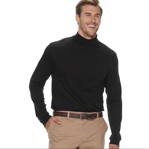 Croft Barrow Black Mens Turtleneck 